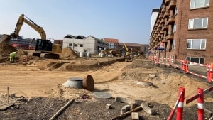 Ombygningen af krydset ved Gammelhavn og Borgvold har stået på siden slutningen af februar. Arkivfoto: Kaare Johansen