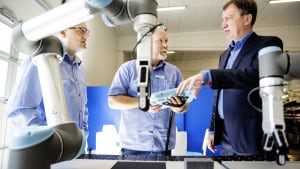 Enrico Krog Iversen, t.h., adm. direktør og aktionær i Onrobot har allerede investeret millioner i virksomheden sammen med de øvrige ejere amerikanske Summit Partners og Vækstfonden. Og der venter endnu flere investeringer de kommende år, lyder det fra robotvirksomheden, der har base i Odense. Arkivfoto