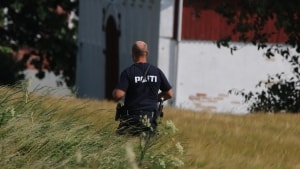 Politiet har finkæmmet Gelsted og omegn efter den demente 82-årige. Det gav pote. Foto: Presse-fotos.dk