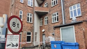 Ulykke fandt sted i Skolegade i Esbjerg. Foto: Heidi Bjerre-Christensen