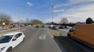 Bilist skabte farlig situation, da han kørte mod færdselsretningen på Hasle Ringvej. Foto: Google Street View