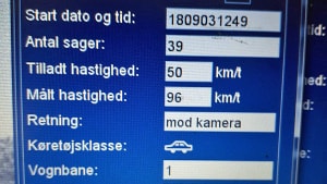 Igen mandag kørte den hurtigste cirka dobbelt så hurtigt som tiladt gennem Mølby. Foto: Politiet