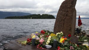 69 blev dræbt på øen Utøya 22. juli 2011, hvor Anders Behring Breivik skød unge fra AUF under en sommerlejr på øen. (Arkivfoto). Foto: Fabrizio Bensch/Reuters