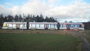Letbanetrafikken havde problemer på Grenåbanen mandag morgen. Foto: Henrik Lund