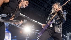 Metallica spillede i Parken torsdag 11. juli 2019 og vender nu tilbage til København til Copenhell, hvor det amerikanske band med den danske trommeslager Lars Ulrich er hovednavn. Foto: Mads Claus Rasmussen/Ritzau Scanpix