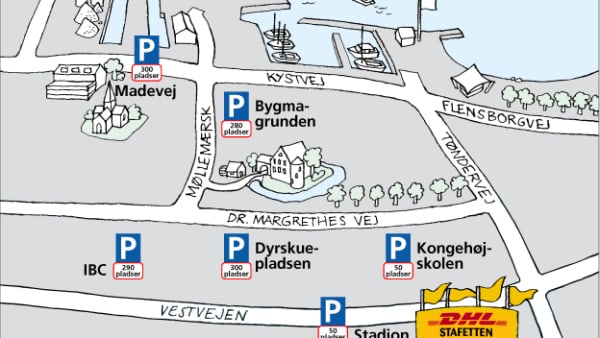 Her Kan Du Parkere Til DHL Stafetten I Aabenraa Jv dk