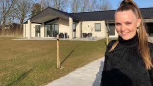 Didde Stenholt flyttede sidste år sammen med sin familie ind i det nybyggede hus i Aulum. Privatfoto
