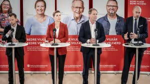 Regeringen præsenterede onsdag dets udspil om højere lønninger i den offentlige sektor på et pressemøde. Foto: Mads Claus Rasmussen/Ritzau Scanpix