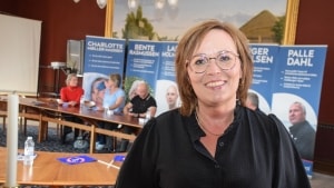 Susanne Eilersen og de andre DF-kandidater præsenterede partiets valgprogram. Foto: Peter Friis Autzen