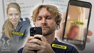 I 16 dage udgav journalist Mathias Hjort sig for at være en 13-årig pige på medierne Faceup og Snapchat ved af ungdomsbilleder af Fyens Stiftstidendes redaktionschef Ane Johansen. Læs historien om, hvordan en 40-årig butiksansat fra Fyn prøvede at lokke den 13-årige falske profil til sex. Foto: Michael Bager Fotomontage: Wayne Southwell. Foto: Michael Bager. Fotomontage: Wayne Southwell.