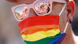 Pride-parade i Frankfurt juli 2020. Foto: REUTERS/ Kai Pfaffenbach / Scanpix