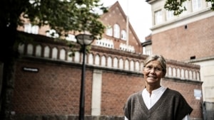Dorte Svane Peschardt ved Sct. Norberts Skoles nye afdeling i Klostergade. Foto: Mette Mørk