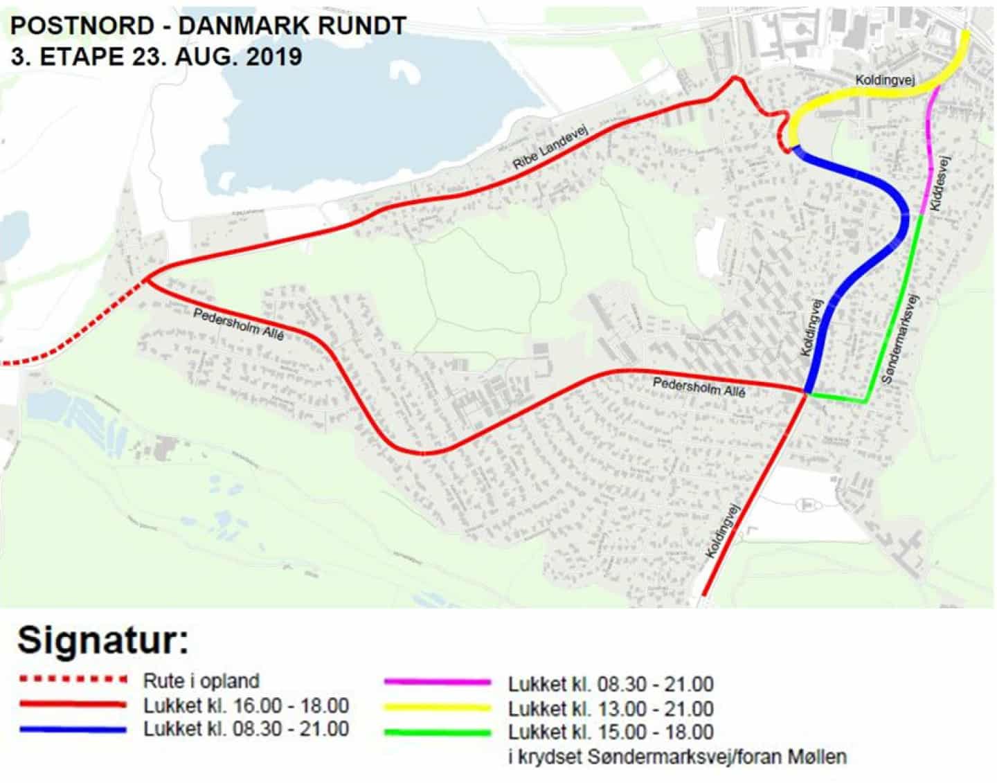 Se Kort Danmark Rundt Lukker Veje I Byen Vafo Dk