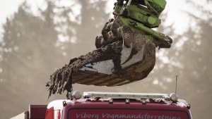 I november sidste år blev adskillige millioner aflivede mink gravet ned på marker ved Kølvrå, og i juni-juli i år blev de så gravet op igen for at blive kørt til forbrænding forskellige steder i landet. Arkivfoto: Bo Amstrup/Ritzau Scanpix)