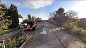 En familie her på Damtoften i Viby fik torsdag morgen pludselig besøg af en herre, der påstod, at han blev forfulgt. Foto: Google Streetview