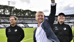 Søren Pedersen er en glad mand. Han kan fortsætte med Thomas Thomasberg i spidsen for det sportslige projekt i Randers FC. Arkivfoto: Ernst van Norde/Ritzau Scanpix