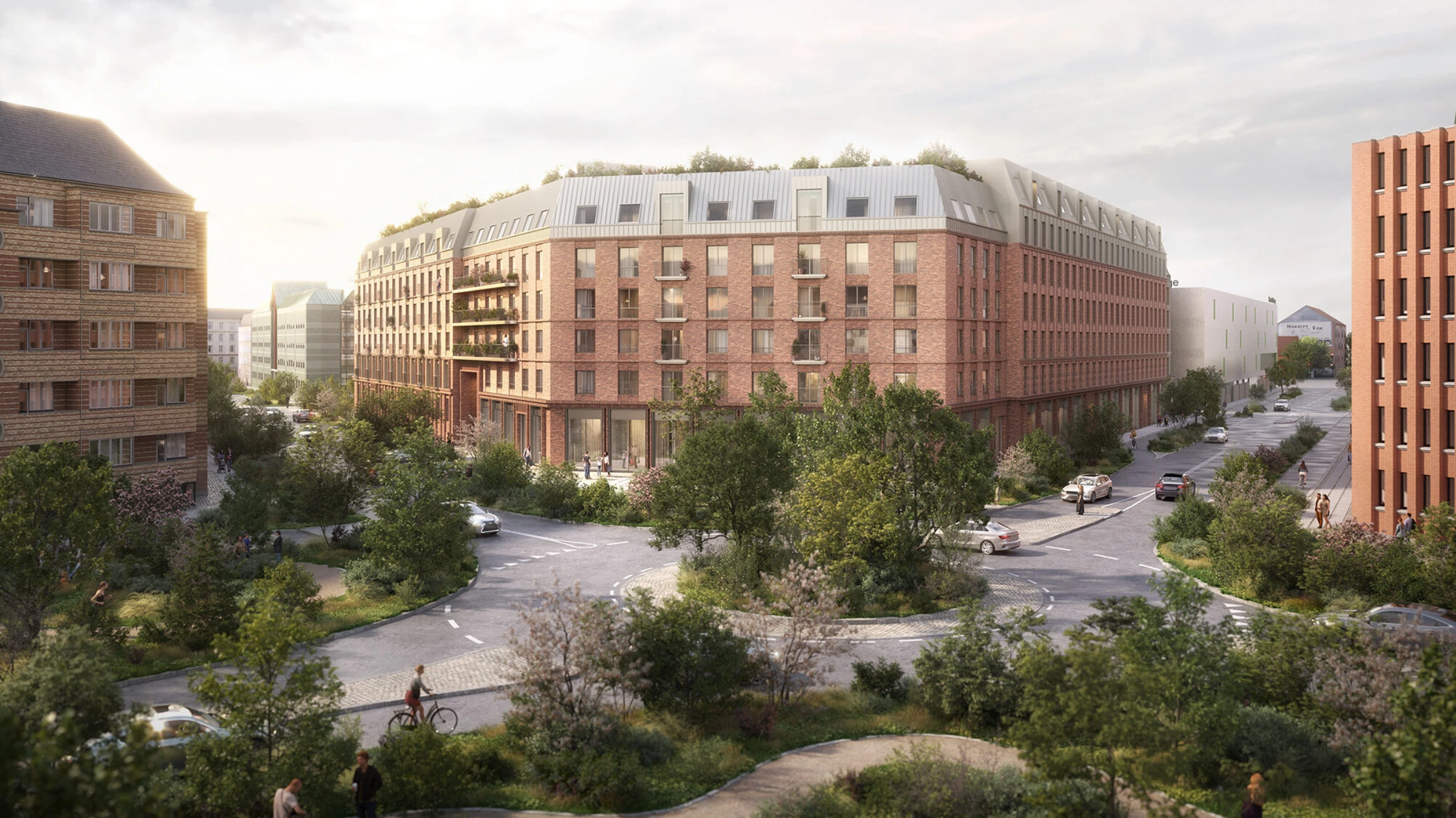Sådan skal området ifølge bygherre se ud, når de er færdige. Illustration: ACT Architects
