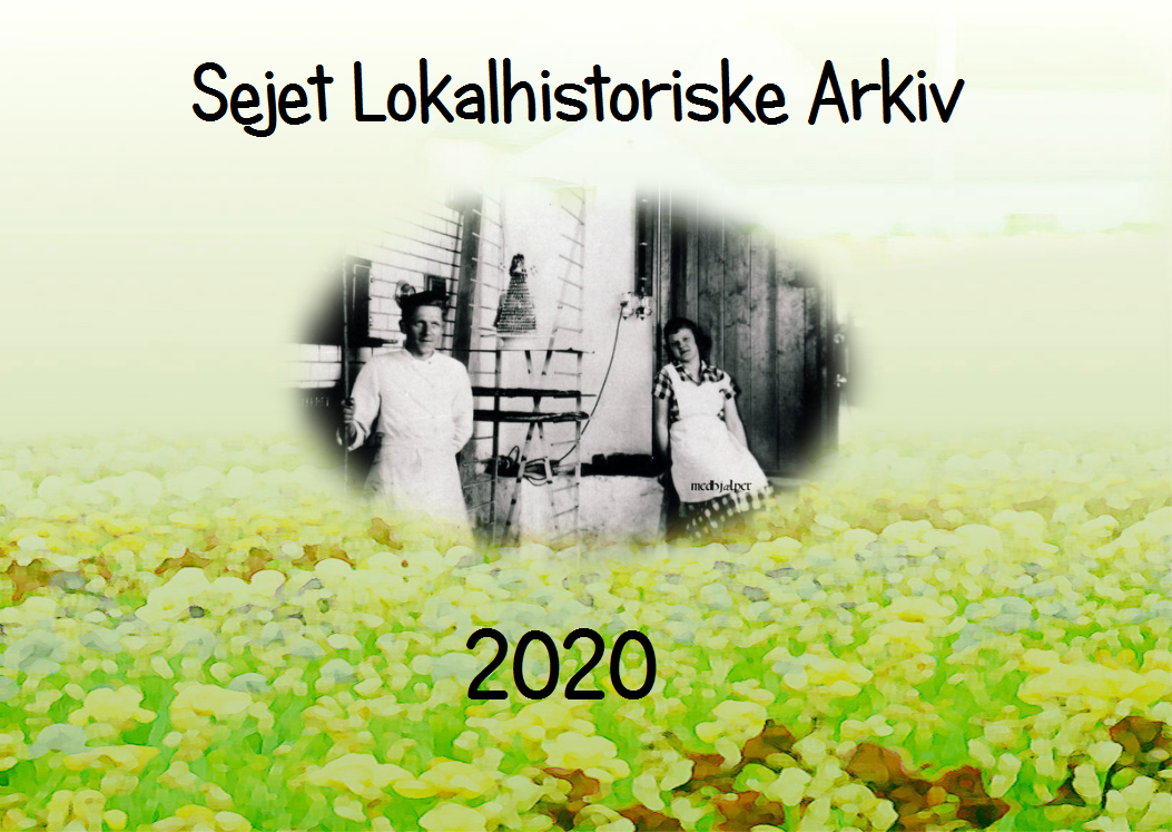 Forsiden af kalenderen fra Sejet Lokalhistoriske Arkiv er med bagermester Oskar Frandsen sammen med en ung medhjælper i bageriet i Sejet. PR-foto