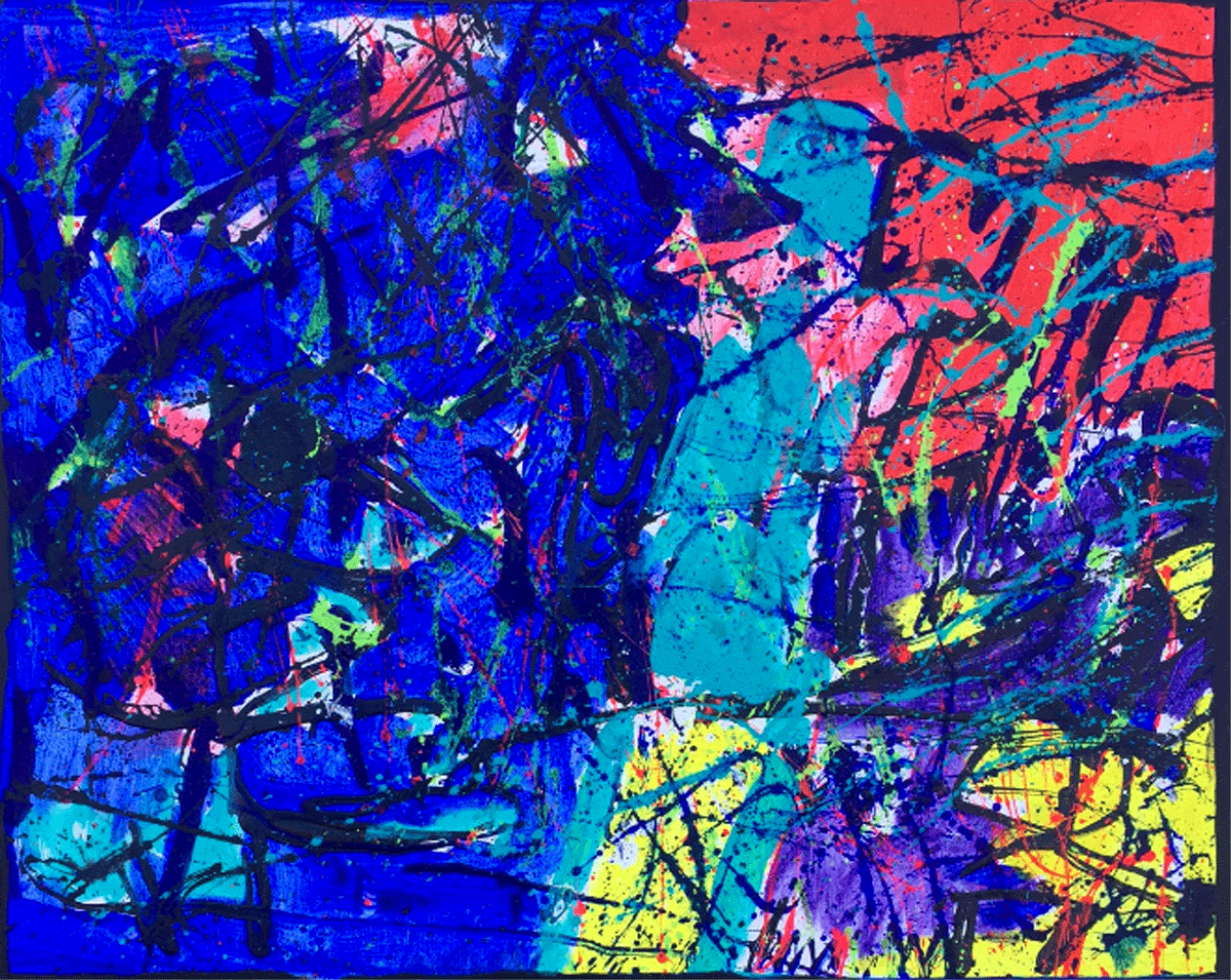 Maleren Knud Nielsen er repræsenteret med flere malerier på udstillingen i Røde Kro. Der er malerier fra 1940